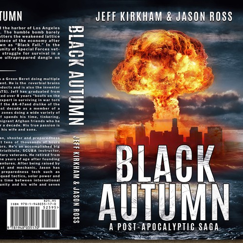 Military book cover with the title 'Black Autumn Book Cover'