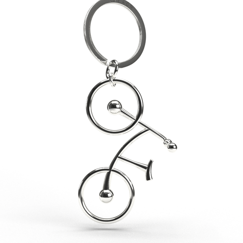Keychain design with the title 'Design Concept for Bicycle keychain'