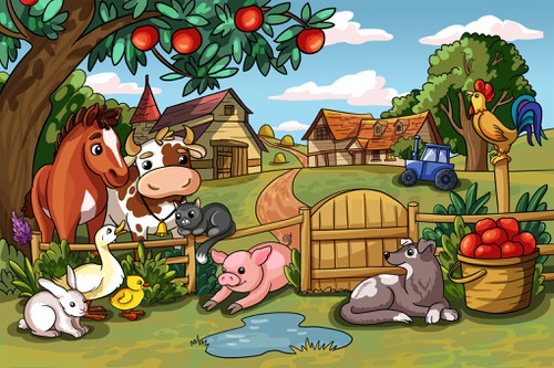 Farm artwork with the title 'farm'