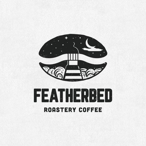 Coffee shop design with the title 'Logo For Roastery Coffee'