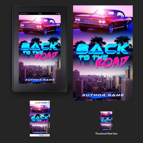 Retro book cover with the title 'Back To Road'