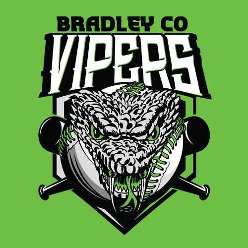 Baseball t-shirt with the title '"Vipers" Baseball logo'