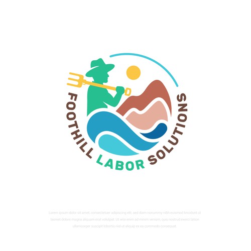 Labor logo with the title 'Agriculture Labor Solution Logo Design'