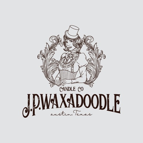 Candle logo with the title 'Logo design for handmade candle'