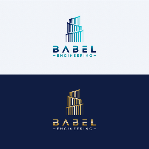 Building brand with the title 'Babel Engineering Logo Design'