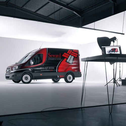 Floor design with the title 'Ford Transit wrap design'