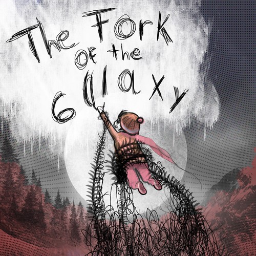 Galaxy illustration with the title 'The Fork of the Galaxy'