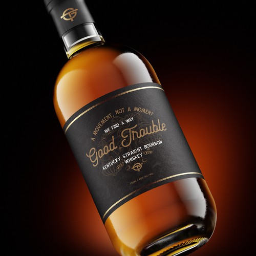 Whiskey packaging with the title 'Whiskey Label Concept'