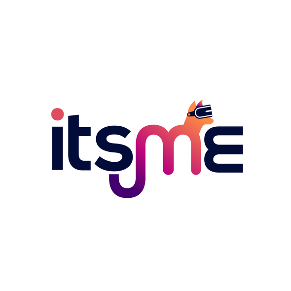 VR design with the title 'itsme logo | Cat Logo | VR logo | Tech Logo | Virtual Reality Logo'