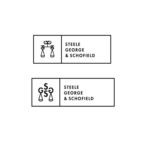Contemporary brand with the title 'Logo Design – Steele George & Schofield '