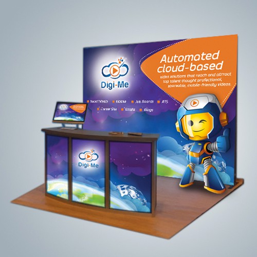 Backdrop design with the title 'Booth design for Tech Company'