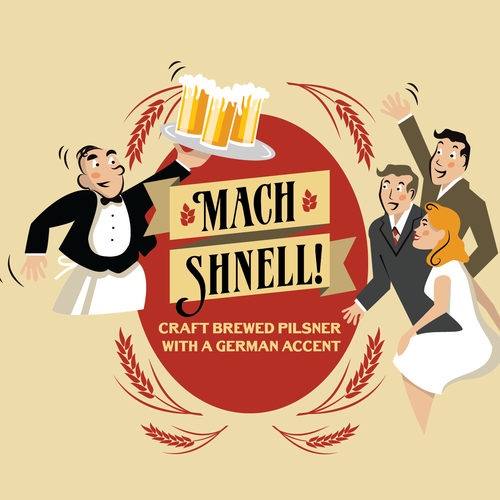 Label artwork with the title 'Craft Beer Label'