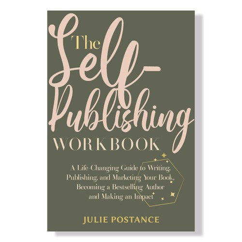 Manual design with the title 'Book cover for self-publishing book'