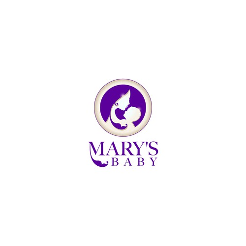 Beauty brand with the title 'Logo for Mary's Baby brand Baby and Mom care products.'