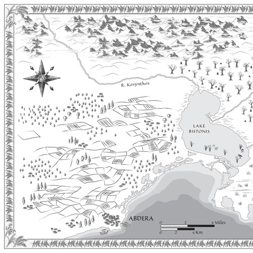 History design with the title 'Map for historical fantasy novel'