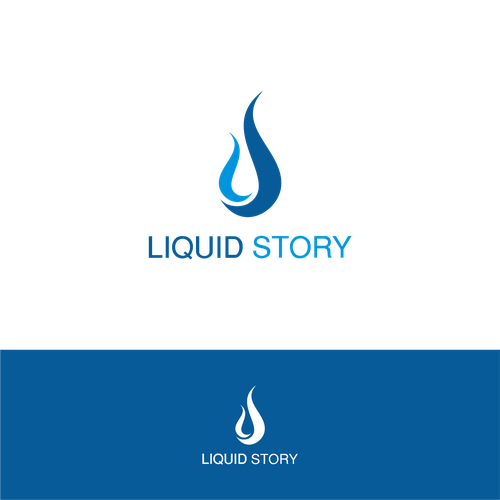 Fluid logo with the title 'Liquid Story Logo'