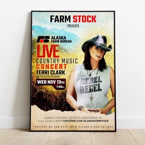 Concert design with the title 'Alaska State Farm Bureau'