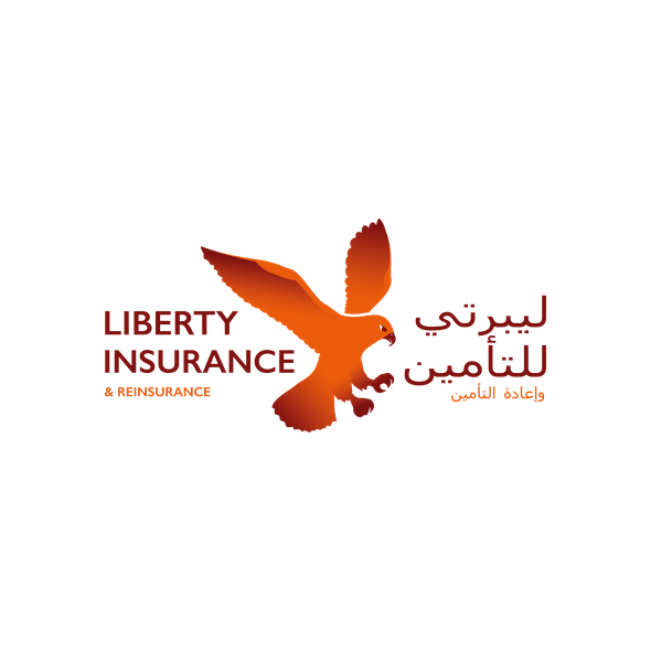 Arabic logo with the title 'LIBERTY Insurance '