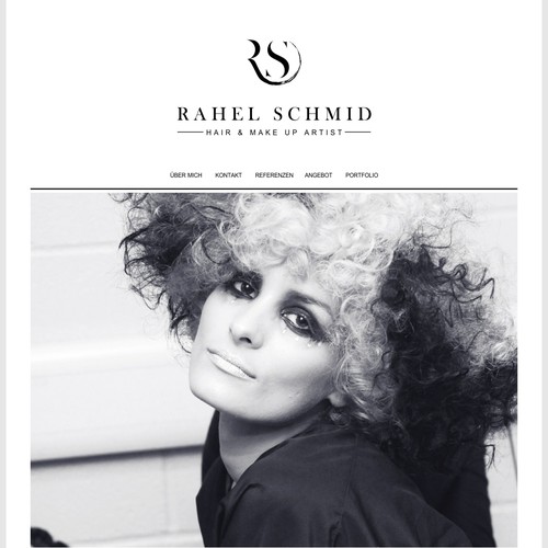 Makeup design with the title 'logo and website concept for hair & makeup artist'