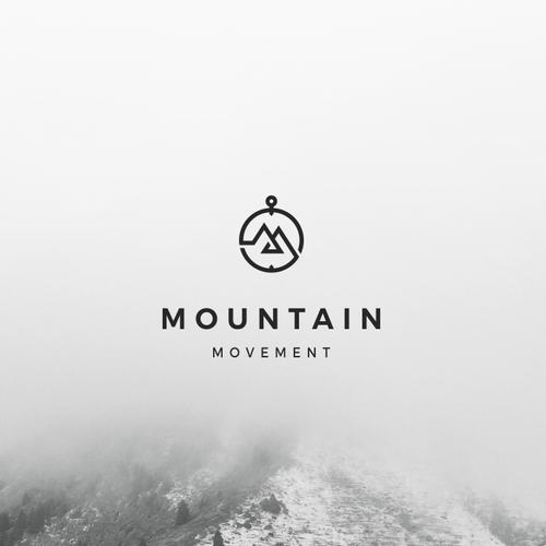 Mountain design with the title 'Brand identity for mountain movement'