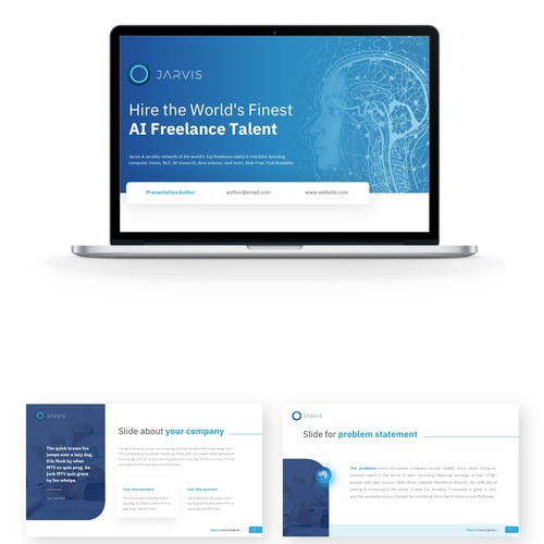 Deck design with the title 'Data digital sales deck'