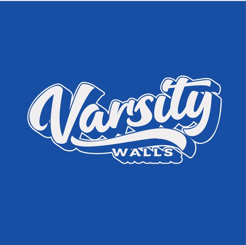 Stencil design with the title 'Varsity walls'
