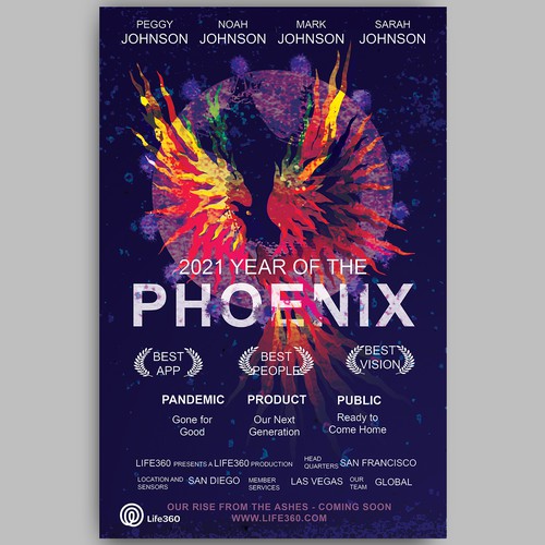 Expression design with the title 'phoenix'