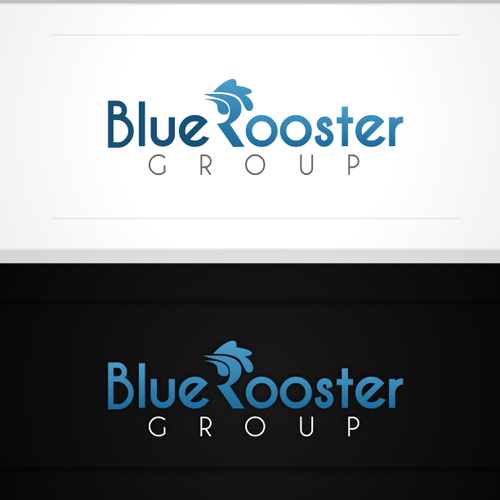 Rooster logo with the title 'Help Blue Rooster Group with a new logo'