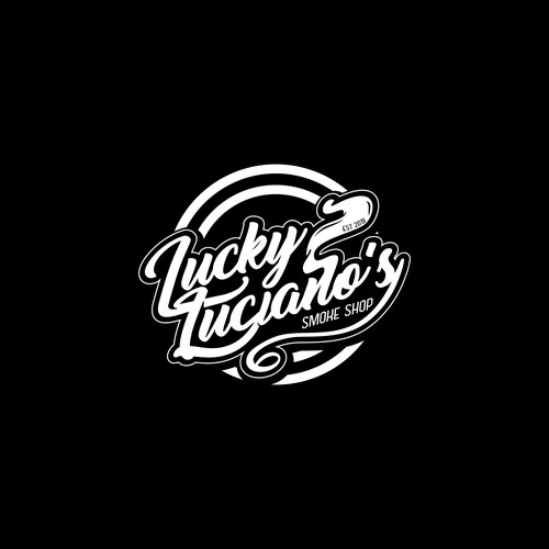 Smoke logo with the title 'Lucky Luciano’s'