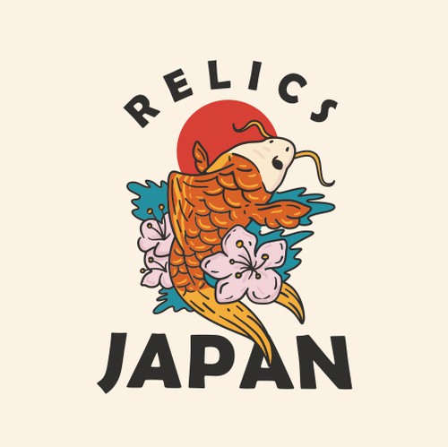 Hippie design with the title 'Relics Japan'