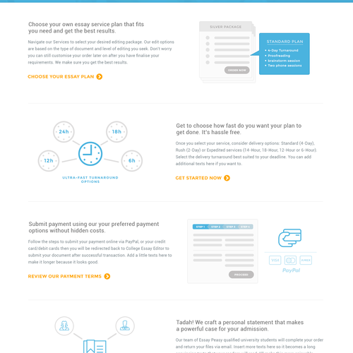 Learning website with the title 'Education Web Design'