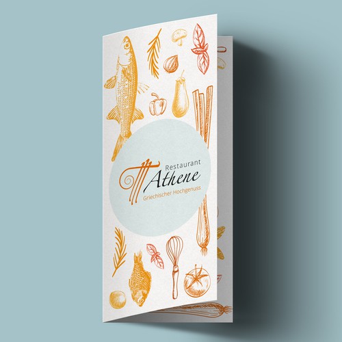 Mediterranean design with the title 'Menu'