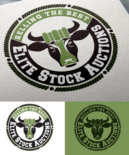 Auction logo with the title 'Elite Livestock Auctions needs a crisp "brand new" logo for their new online auction business.'