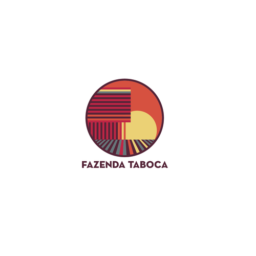 Sunset logo with the title 'Fazenda Taboca'