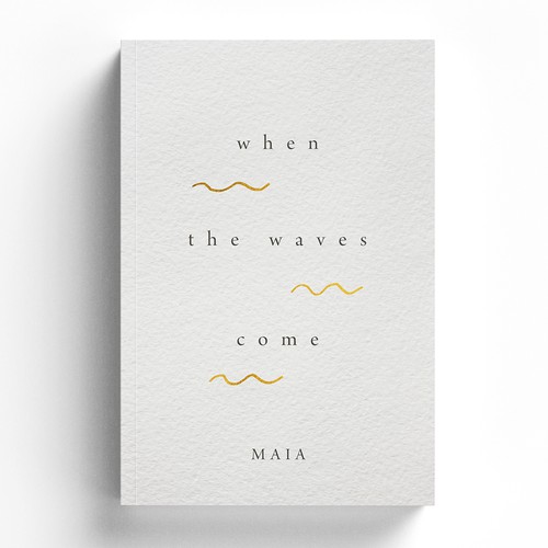 White design with the title 'when the waves come '