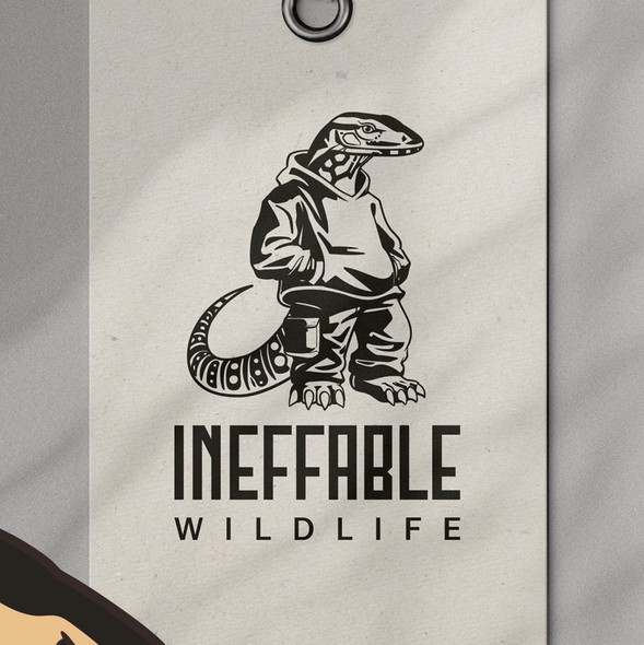 Lizard logo with the title 'Ineffable Wildlife Logo'