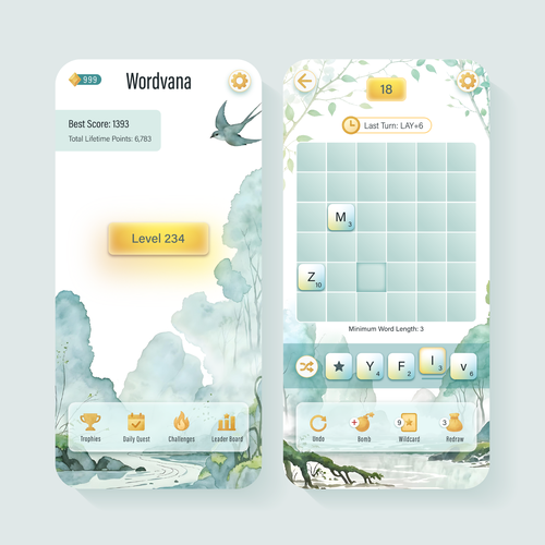 Puzzle design with the title 'A word puzzle game'