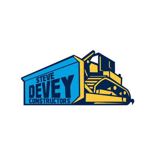 Earth mover logo with the title 'Steve Devey Constructors'