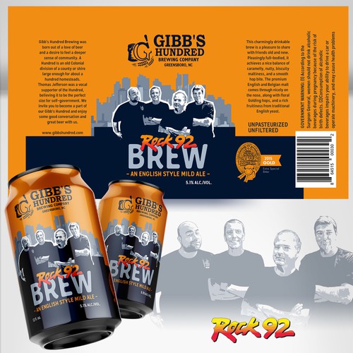 Bar packaging with the title 'Beer Can Label Design'