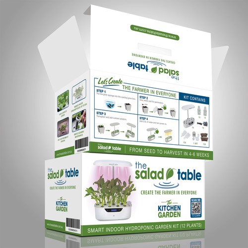 Table design with the title 'The Kitchen Garden'