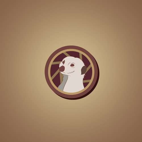 Aperture logo with the title 'Logo Concept for Curious Meerkat Media'