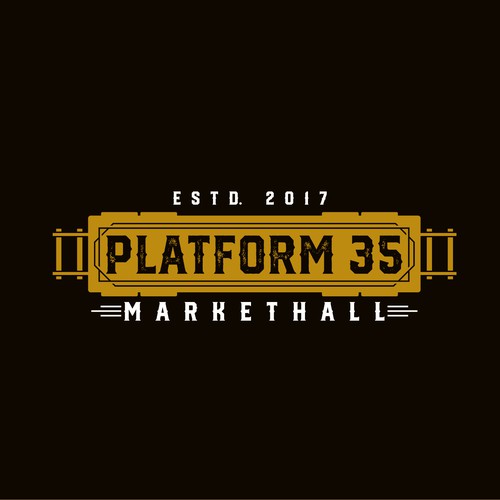 Train logo with the title 'Logo for Platform 35 Restaurant'