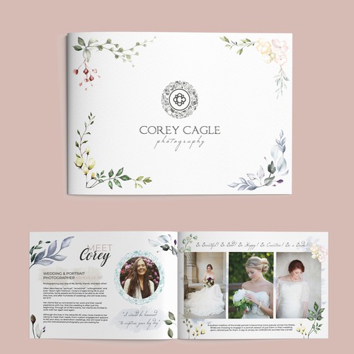 Pricing design with the title 'Wedding photography pricing sheets'