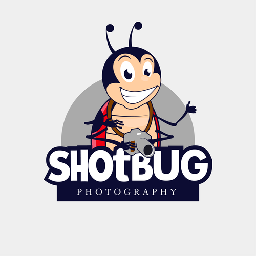 Ladybug logo with the title 'Ladybug mascot photography logo'