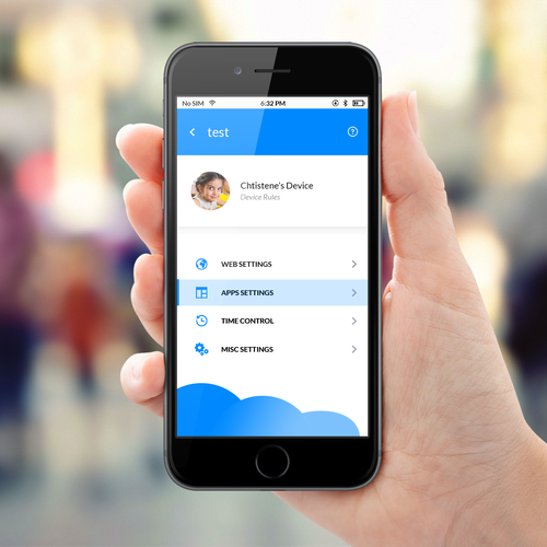 Screen design with the title 'Perents App Ui design'