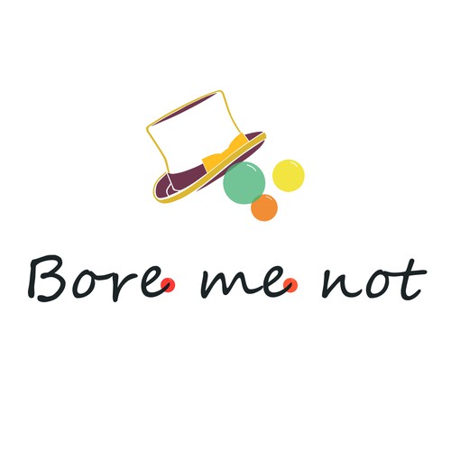 Top hat logo with the title 'Create a logo for event stylist Bore-me-not!'