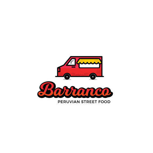 Street food logo with the title 'Logo concept for a Peruvian Street food'
