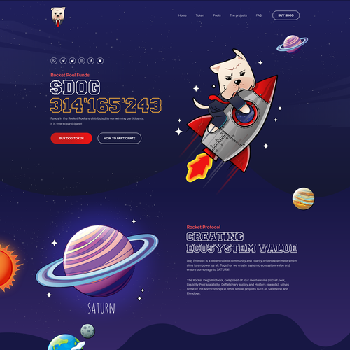 Bitcoin website with the title 'New Cryptocurrency landing page'