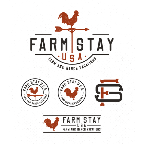 Clock design with the title 'Logo for Farm Stay'