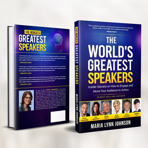 Sneaker design with the title 'Book Cover for "The World's Greatest Speakers"'